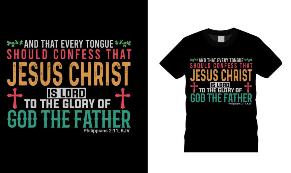 Jesus Christ Typography T-Shirt Design Ideas